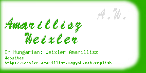 amarillisz weixler business card